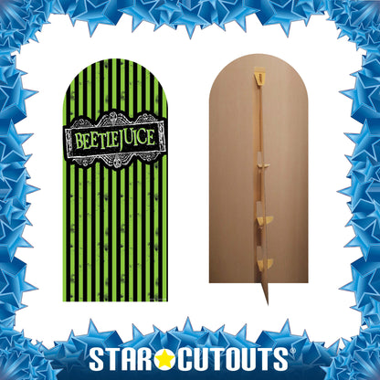 SC4661 Beetlejuice 1988 Green Backdrop  Cardboard Cut Out Height 185cm