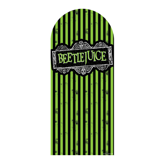SC4661 Beetlejuice 1988 Green Backdrop  Cardboard Cut Out Height 185cm