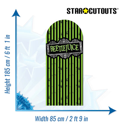 SC4661 Beetlejuice 1988 Green Backdrop  Cardboard Cut Out Height 185cm