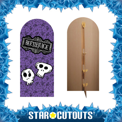 SC4662 Beetlejuice 1988 Purple Backdrop  Cardboard Cut Out Height 185cm