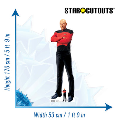 SC4676 Captain Jean-Luc Picard Cardboard Cut Out Height 176cm