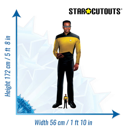 Star Trek Geordi La Forge Cardboard Cutout Height 172cm