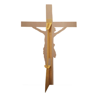 SC4683 Jesus Christ Crucifix Cross Cardboard Cut Out Height 127cm