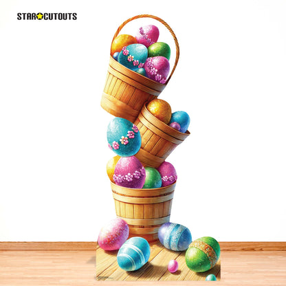 SC4685 Easter Egg Stack Cardboard Cut Out Height 192cm
