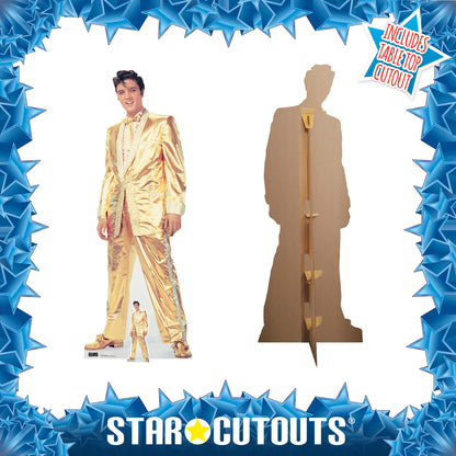 SC4714 Elvis Gold Lamé  Suit Remastered Cardboard Cut Out Height 183cm