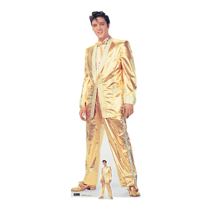 SC4714 Elvis Gold Lamé  Suit Remastered Cardboard Cut Out Height 183cm