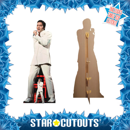 SC4715 ELVIS 68 Special  White Suit If I Can Dream Cardboard Cut Out Height 182cm