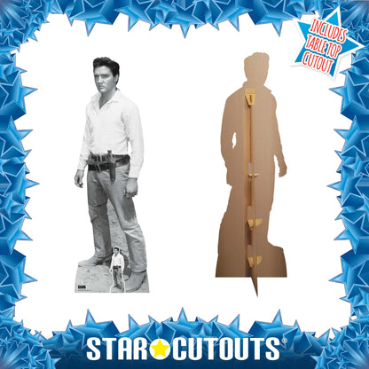 SC4719 Elvis Black & Whte Western Cowboy Cardboard Cut Out Height 185cm