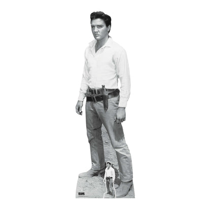 SC4719 Elvis Black & Whte Western Cowboy Cardboard Cut Out Height 185cm