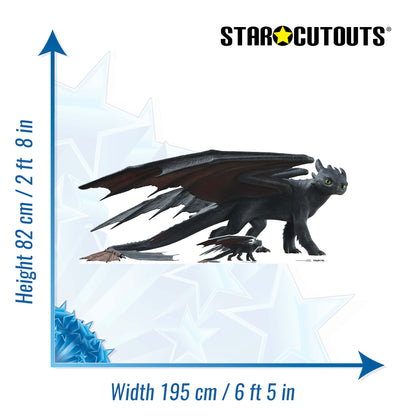 SC4721 Toothless Dragon Live Action Cardboard Cut Out Height 82cm