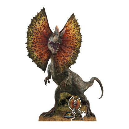 SC4724 Dilophosaurus Dinosaur Jurassic World Rebirth   Cardboard Cut Out Height 135cm
