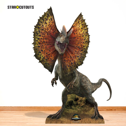 SC4724 Dilophosaurus Dinosaur Jurassic World Rebirth   Cardboard Cut Out Height 135cm