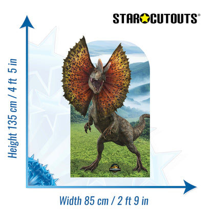 SC4725 Dilophosaurus Stand In Dinosaur Jurassic World Rebirth  Cardboard Cut Out Height 135cm
