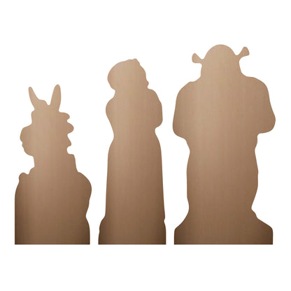 SC4734  Shrek Fiona Puss in Boots & Donkey Shelf Top Pack  Cardboard Cutouts Height 29cm