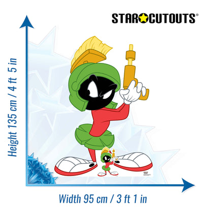 SC4737 Marvin The Martian Gun Pose Cardboard Cut Out Height 135cm