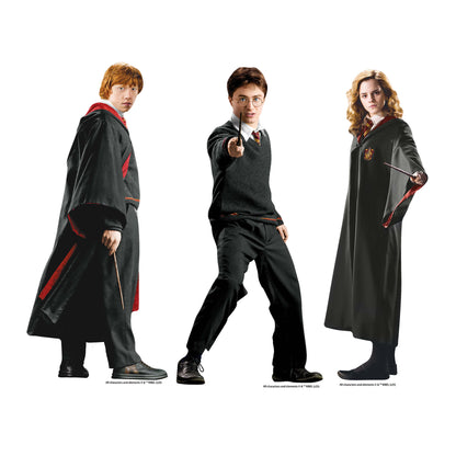 SC4739 Harry Potter, Hermione Granger & Ron Weasley  Shelf Top Pack Cardboard Cutouts Height 31cm