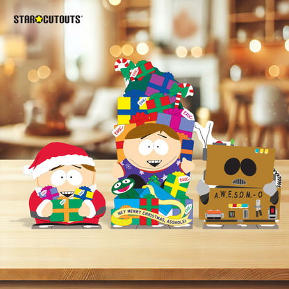SC4742 South Park Cartman Festive Shelf Top Pack Cardboard Cutouts Height 30cm