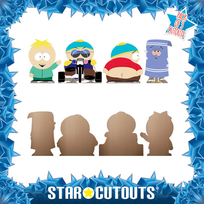 SC4743 South Park Cartman Butters and Towelie Shelf Top Pack Cardboard Cutouts Height 16cm