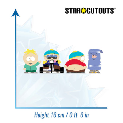 SC4743 South Park Cartman Butters and Towelie Shelf Top Pack Cardboard Cutouts Height 16cm