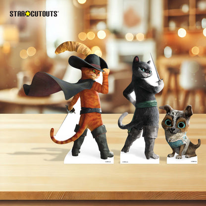 SC4749 Puss in Boots, Kitty Softpaws & Perrito The Last Wish Shelf Top Pack  Cardboard Cutouts Height 29cm