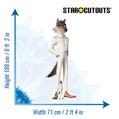 SC4752 Mr. Wolf The Bad Guys 2 Cardboard Cut Out Height 188cm