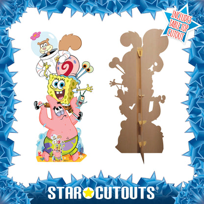 SC4758 SpongeBob and Friends Group Stack Cardboard Cutout Height 185cm