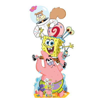 SC4758 SpongeBob and Friends Group Stack Cardboard Cutout Height 185cm