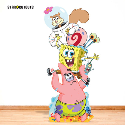 SC4758 SpongeBob and Friends Group Stack Cardboard Cutout Height 185cm