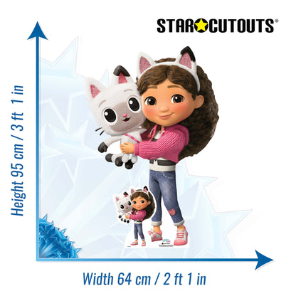 SC4767 Gabby and Pandy Paws Star Mini from Gabby's Dollhouse Movie Cardboard Cutout Height 95cm
