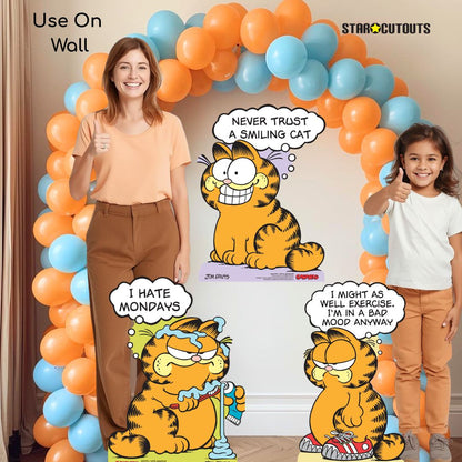 SC4775 Garfield 80s I Hate Mondays Star Mini  Multi Pack Bundle (Multi-Function) - Cardboard Cutout Height 64cm