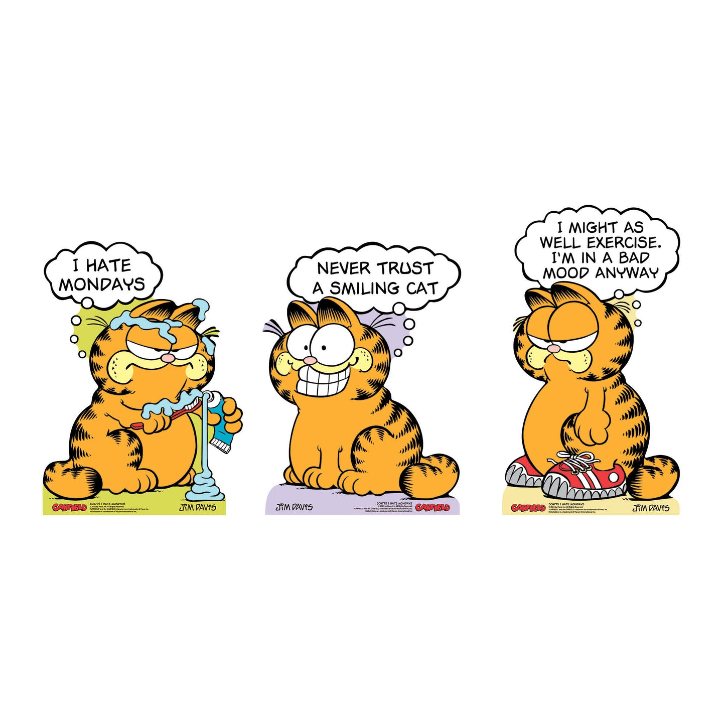 SC4775 Garfield 80s I Hate Mondays Star Mini Pack (Multi-Function) - Cardboard Cutout Height 64cm