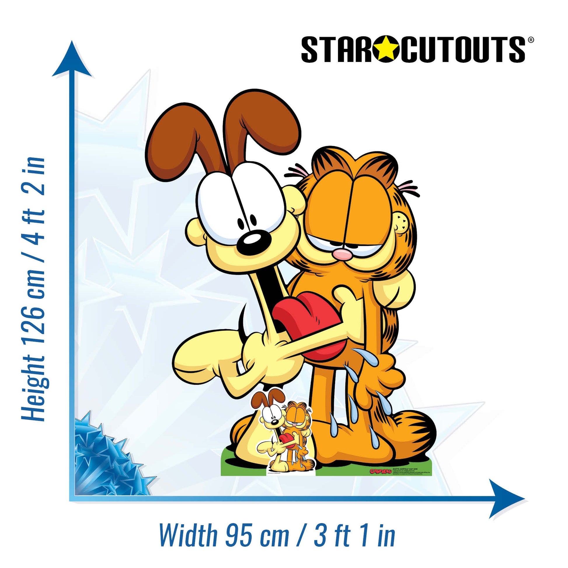 SC4776 Garfield and Odie Cardboard Cutouts Height 126cm