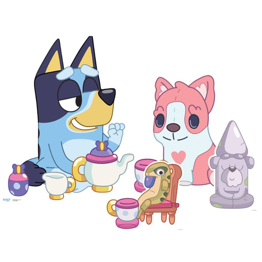 SC4784 Bluey Bingo & Friends Tea Party Star Mini Bundle - Wall & Floor Decoration Cardboard Cutout Height 55cm