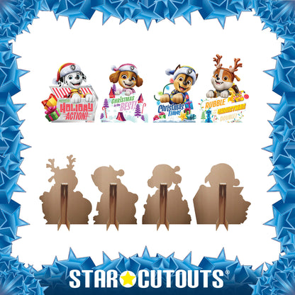 SC4795 PAW Patrol Christmas Sign Star Mini  Multi Pack Bundle  Cardboard Cut Out Height 55cm