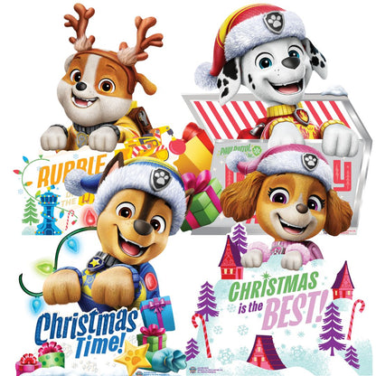SC4795 PAW Patrol Christmas Sign Star Mini  Multi Pack Bundle  Cardboard Cut Out Height 55cm