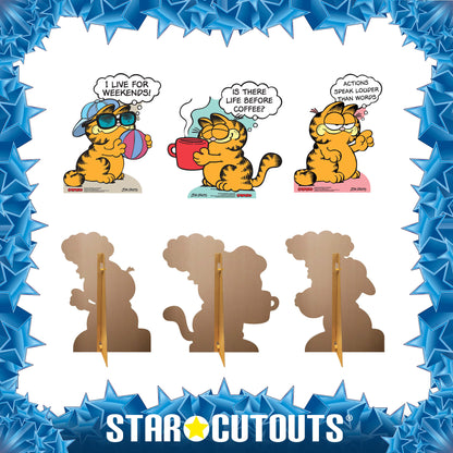 SC4796 Garfield 80s Positive Cattitude Star Mini Pack (Multi-Function) -  Cardboard Cutout Height 58cm