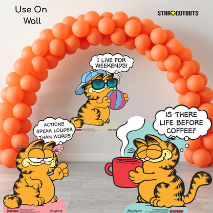 SC4796 Garfield 80s Positive Cattitude Star Mini  Multi Pack Bundle (Multi-Function) -  Cardboard Cutout Height 58cm