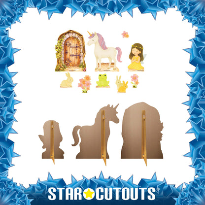 SC4797 Unicorn Fairy and Fairy Door Bundle (Multi-Function) Cardboard Cutout Height 63cm