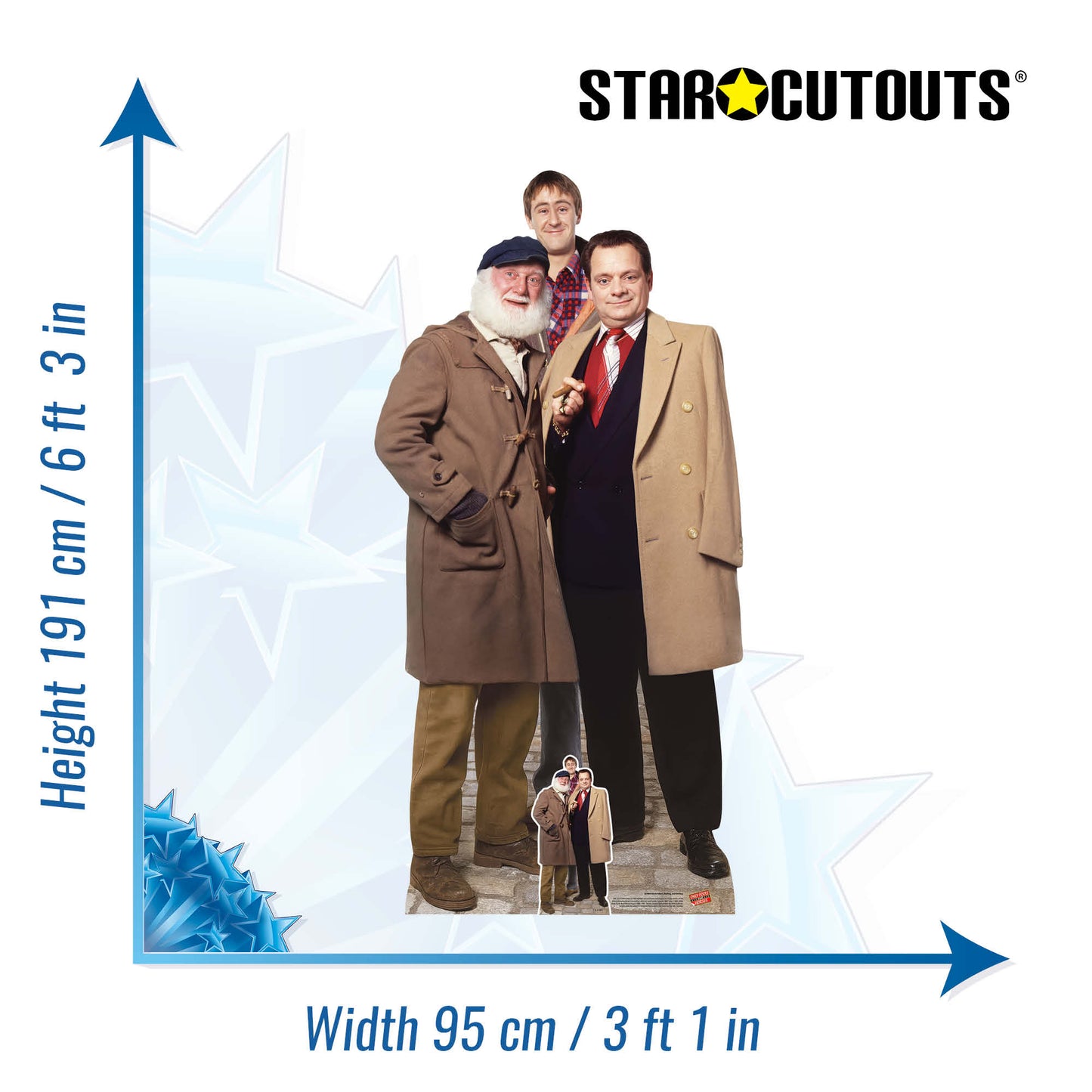 SC4804 Albert, Rodney, and Del Boy  Cardboard Cut Out Height 191cm