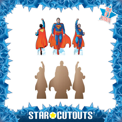 SC4805  Superman Look Up Three Shelf Top Pack Cardboard Cut Out Height 31cm