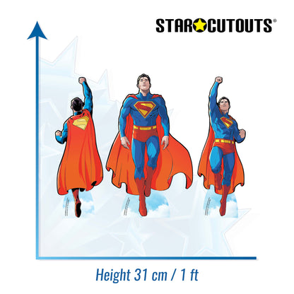 SC4805  Superman Look Up Three Shelf Top Pack Cardboard Cut Out Height 31cm