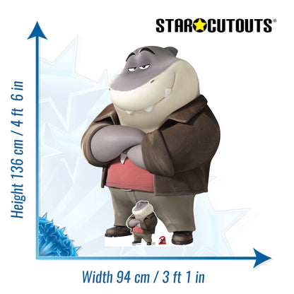 SC4808 Mr Shark The Bad Guys 2 Cardboard Cut Out Height 136cm