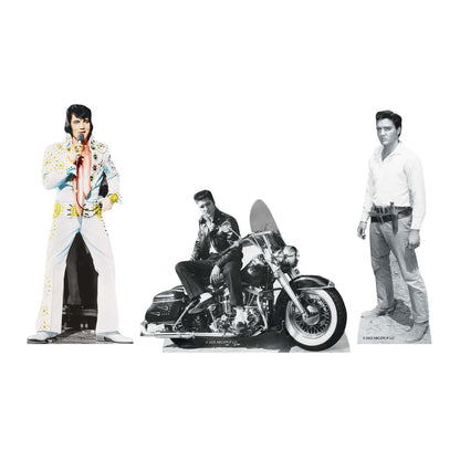 SC4835 Elvis Shelf Top Pack Cowboy, Vegas, Motorbike Cardboard Cutouts Height 30cm