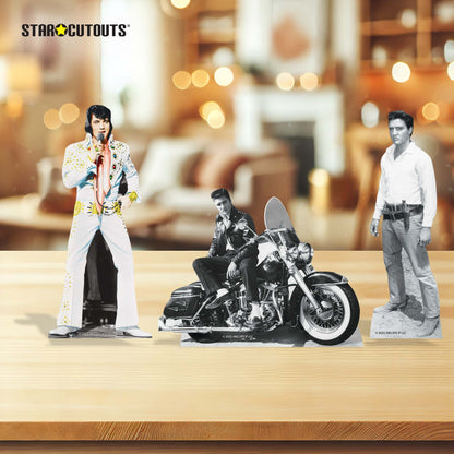 SC4835 Elvis Shelf Top Pack Cowboy, Vegas, Motorbike Cardboard Cutouts Height 30cm