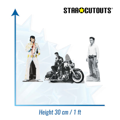 SC4835 Elvis Shelf Top Pack Cowboy, Vegas, Motorbike Cardboard Cutouts Height 30cm