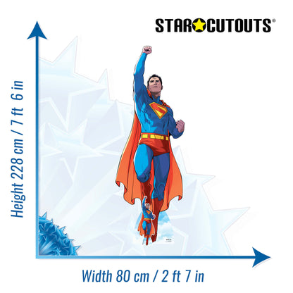 SC4842 Superman Takes Flight Comic Style Cardboard Cut Out Height 228cm