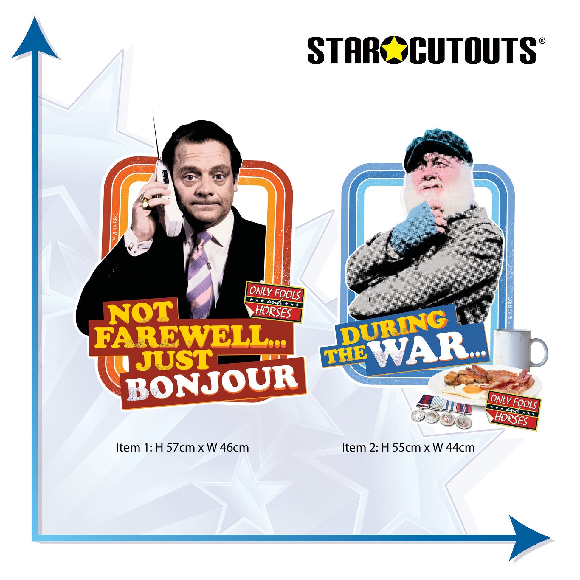 SC4844 Not Farewell Just Bonjour & During the War Wall Décor  Cardboard Cut Out Height 57cm