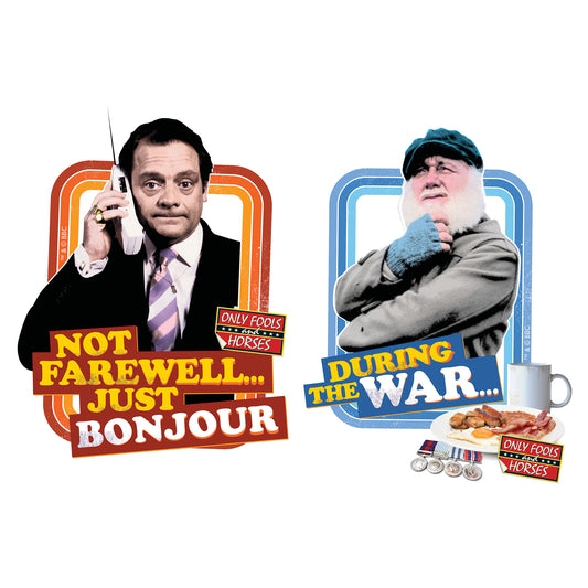 SC4844 Not Farewell Just Bonjour & During the War Wall Décor Cardboard Cut Out Height 57cm