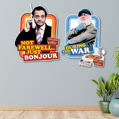 SC4844 Not Farewell Just Bonjour & During the War Wall Décor Cardboard Cut Out Height 57cm