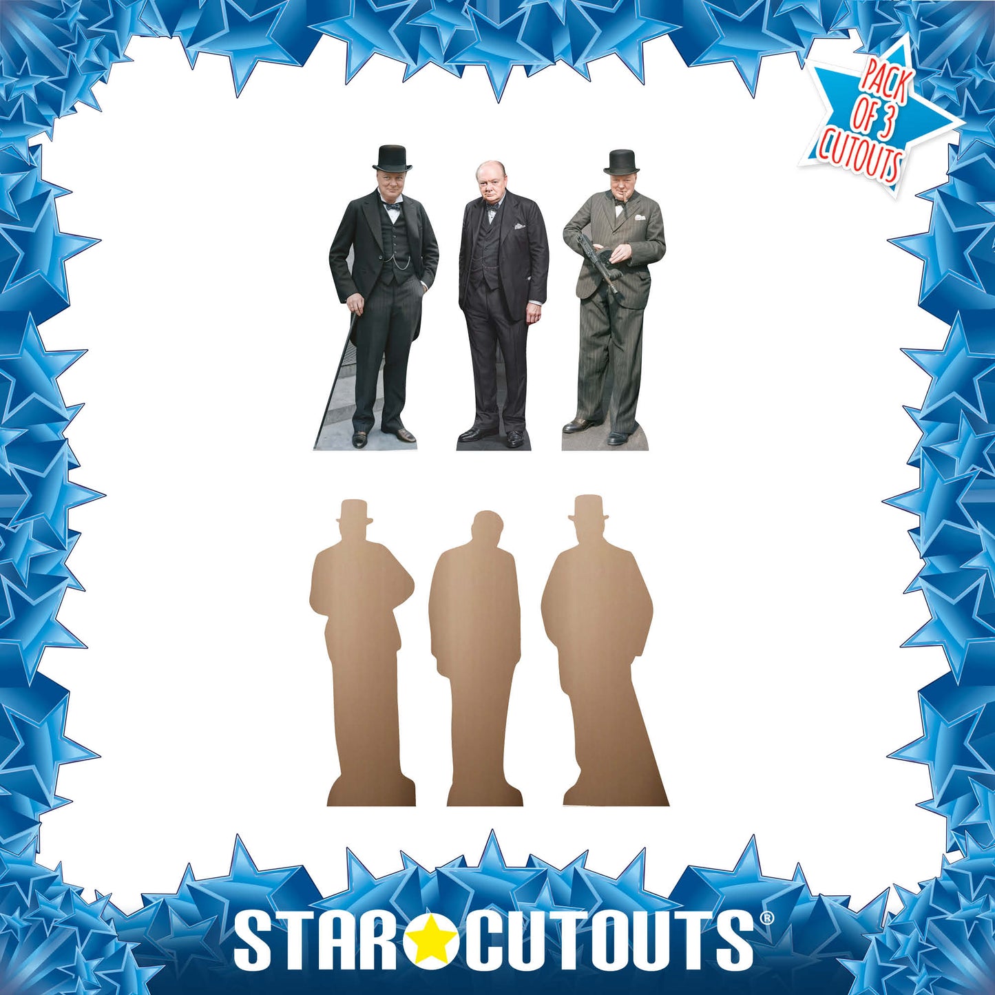 SC4850 Winston Churchill Shelf Top Pack Cardboard Cut Out Height 31cm
